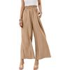 DAFIFY Women's Fashion Summer Spring Casual Solid Color Print High Waist Trousers Pants & Capris