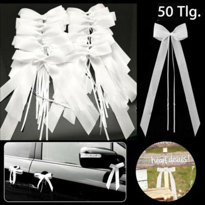 50 Pieces Of Wedding Car Bows Decorative Bows Wedding Car Decoration Chair Gifts To Send Wedding Bouquets