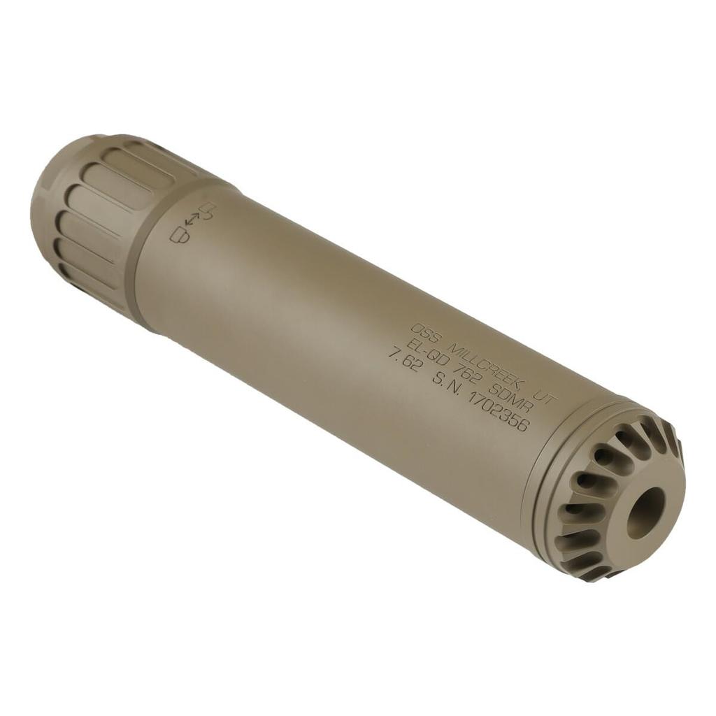 RGW Omega OSS EL-QD762 Type Dummy Silencer & HUXWRX QD 762 Type Flash Hider Set (14mm CCW Thread) Airsoft Custom Parts Suppressor