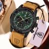 POEDAGAR Fashion Men Watch Waterproof Luminous Chronograph Military Male Clock Leather Luxury Quartz Elegant Men's Watches Reloj