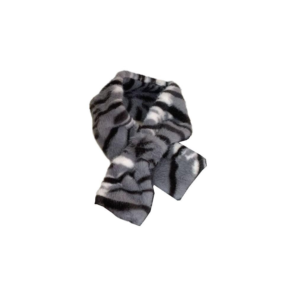 Soft Plush Scarf Windproof Cross Scarf Fashion Neck Wrap Outdoor