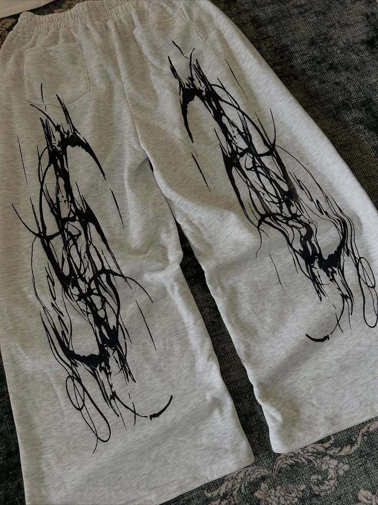 Y2K Japońska i Koreańska Retro Luźna Unikalna Koszulka z Okrągłym Dekoltem