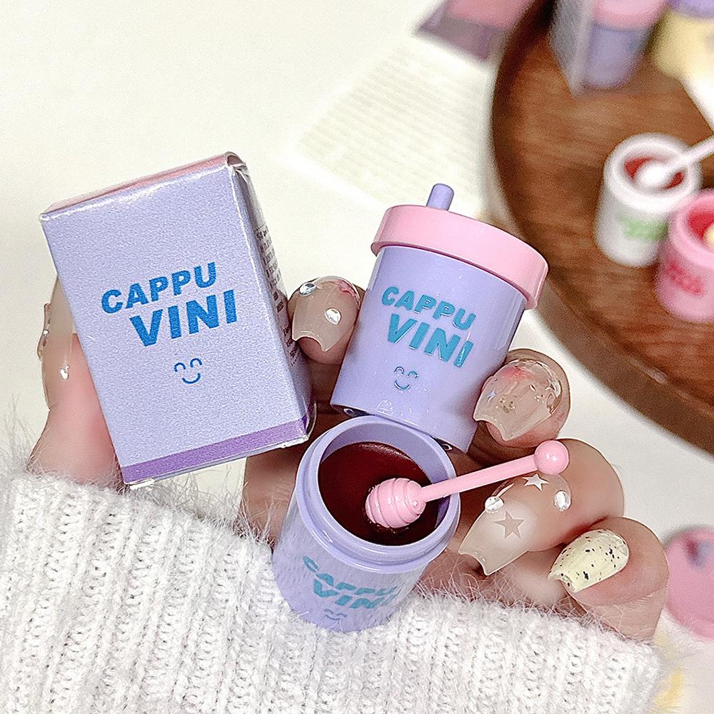 CAPPUVINI Milk Tea Cup Solid Lip Gloss Autumn And Winter Moisturizing Lip Gloss Set