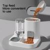 A water dispenser and feeder with automatic gravity for cats-overflow-proof and large-capacity integrated design