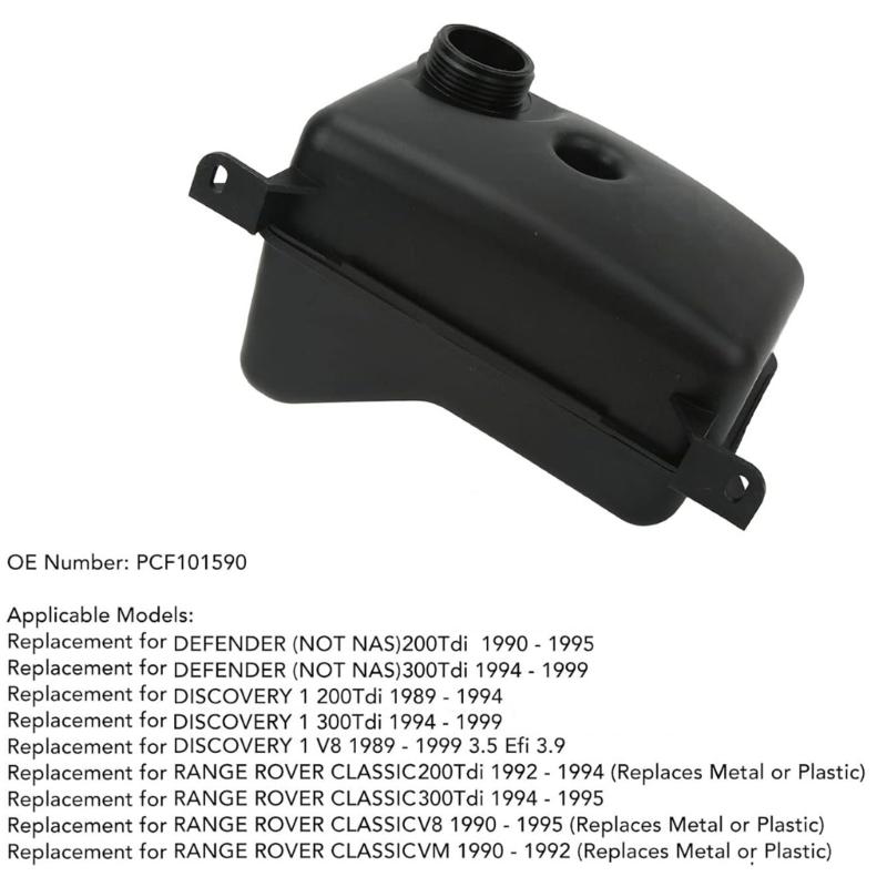 Upgraded Plastic Coolant Reservoir PCF101590 Radiator Expansion Vessel Durable Coolant Storage for 1 200&300 1989-1998