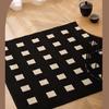Black & White Plaid Entryway Rug - Wear-Resistant, Non-Slip Sand-Scraping Polypropylene Door Mat