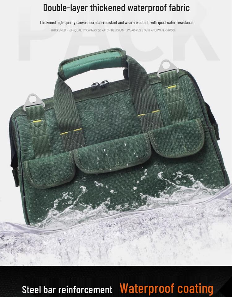 Durable Canvas Tool Bag – Multifunctional Electrician and Repair Shoulder Bag