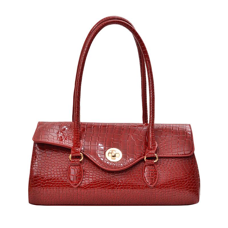 

New crossbody tray extra large bag women s bag versatile fashion retro trend shoulder bag large capacity handbag червоний