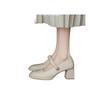Damenschuhe vielseitig 2025 neu Sommer Französische High School dicker Absatz Temperament Mary Jane Damenschuhe