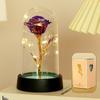 Valentine's Gold Folie Rose Glass Nattlys - Evig blomst Kreativ Ornament Bursdagsgave