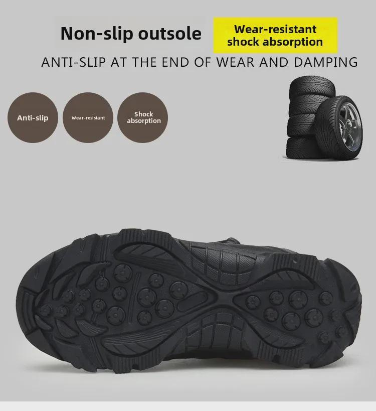 Pánské taktické bojové boty vysokého střihu velkých velikostí (Ne. 46 & 47) - Vojenský styl pro venkovní horolezectví.