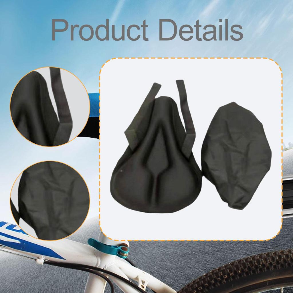 Bicycle Seat Cover, Non-Slip Wide Padded Breathable Wear-Resistant Bike Cover for Stationary
