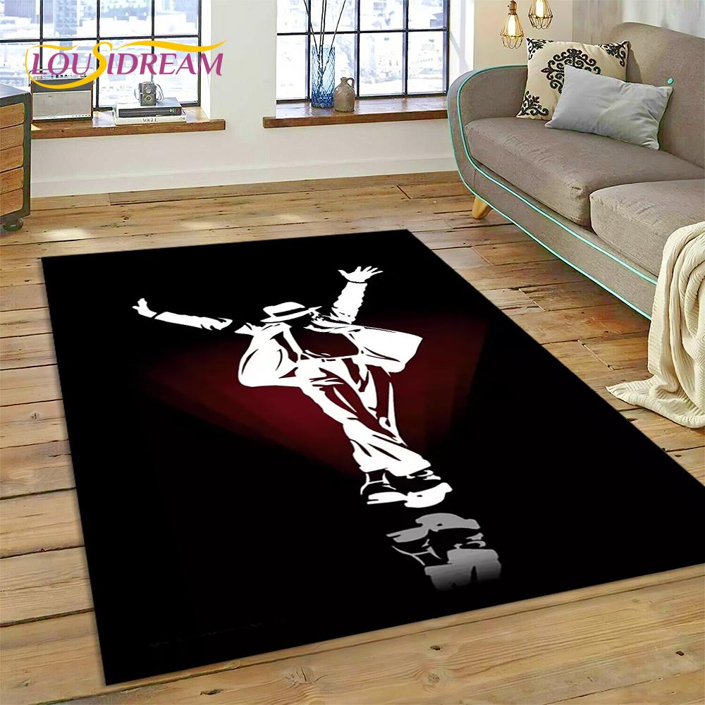 MJ Král Popu Michael Jackson Koberec do Obývacího pokoje Ložnice Domácí Dekorace, Podložka Protiskluzová Dekorace na Pohovku Rohožka Dárek