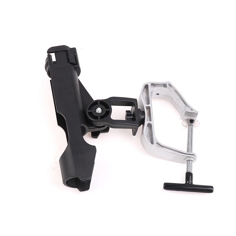 360° Nastavitelný držák rybářského prutu s velkým otvorem svorky, multifunkční držák prutu na loď, montáž na zábradlí pro jachty, kajaky