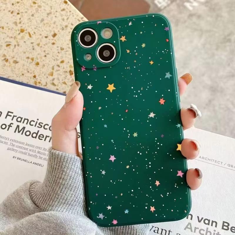 

Dazzling Starry Sky Print Phone Case For iPhone 17 Pro Max 16 Pro 15 14 13 Mini 12 11 Pro Max 16E 17Air Soft Silicone Cover iPhone XS Max