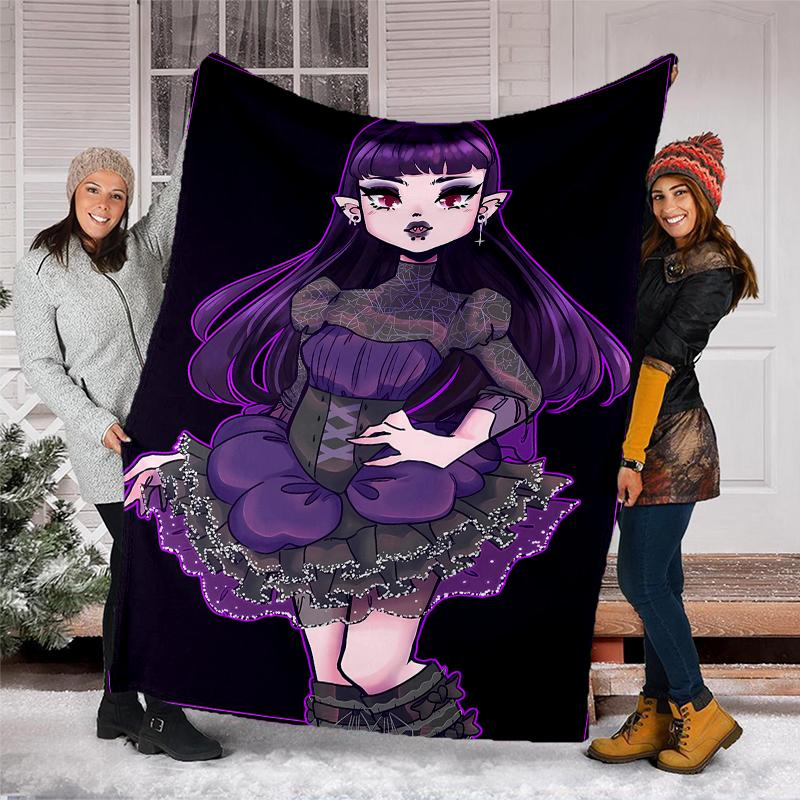 Monster High Theme Printed Blanket - Perfect for Couch, Bed, Travel & Outdoor Use | Machine Washable, Cozy & Durable.