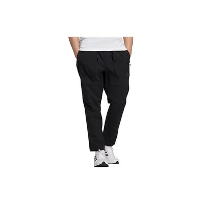 Solid Color Logo Print Sports Fitness Long Pants Men Bottoms Black H39220