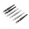 6 PCS Non-Conductive Ceramic Tweezers Anti-Magnetic Pointed & Curved Tips Reverse Solder Tweezers Cross Lock Stainless Steel