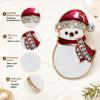 Decorative Alloy Pins Christmas Snowman Brooch, Lapel Pin with Rhinestones, Holiday Clothing Jewelry Badge for Sweaters Scarves Coats, Party