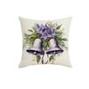 Ins Christmas Decoration Car Pillow Purple Santa Bell Snowman Wreath Household Decoration Pillow Case