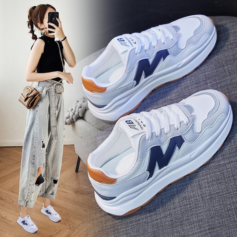 Dad shoes autumn new breathable student shoes sports shoes women's versatile thick-soled heightening casual trendy shoes