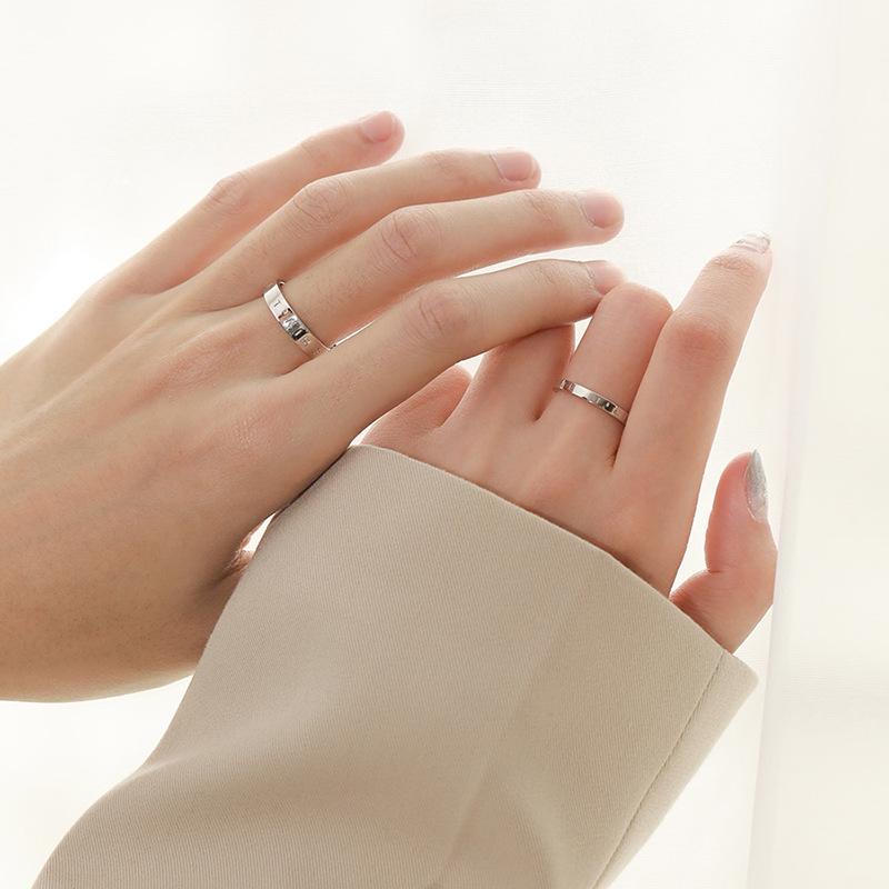 925 Sterling Silver French-Style Couple Rings: Elegant Niche Design Wedding Bands for Men and Women - Ideal Christmas Gift