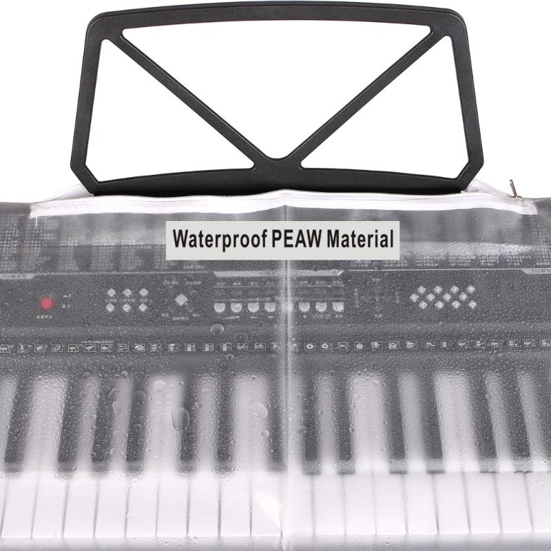 Piano Keyboard Dust Cover, 61/ 88 Keys Protective Dust Cover Key Cover for Electronic Keyboard Digital Piano Dust Cover