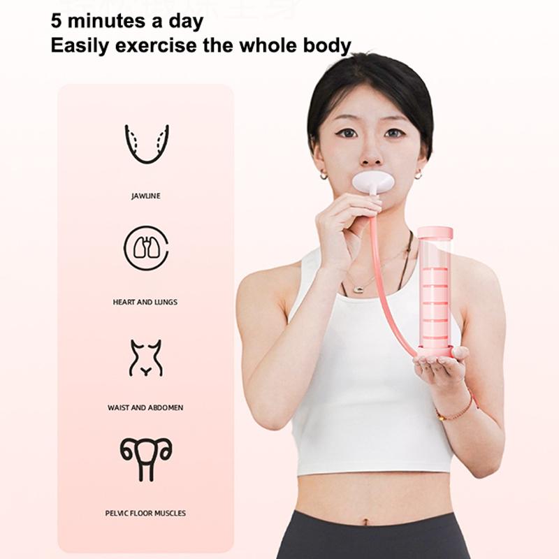 1 Set Atemübungsgerät Bauchmuskeltrainer Tiefatmung Hantel Männer Frauen Erwachsene Lungenkapazität Trainingsgerät