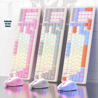 Viper KM800 Mechanical-Feel Backlit Gaming Keyboard & Mouse Set, 98 Keys, Wired USB, for Office & Home Use.