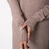 GMXIA Women's High Neck Knit Dress Autumn and Winter New Loose Inside-out Solid Color Thin Sweater Dress