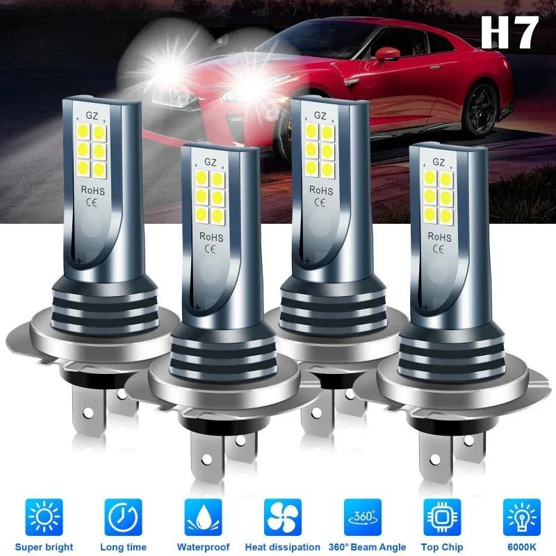 H4 H7 LED Headlight H1 H3 H7 H4 H11 Car Fog Light LED Bulbs 9005 9006 Hb3 Hb4 Auto Driving Running Lamps 12000LM 12V 6000K