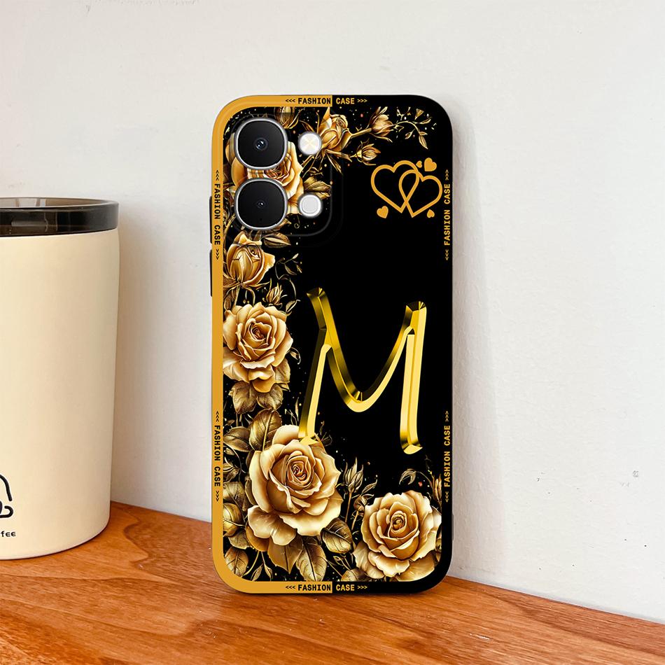 For Vivo Y500i / Y31D Phone Case Couple Letters Shockproof Full Coverage Funda For Vivo Y 31d Y 500i Soft Liquid Silicone Cover