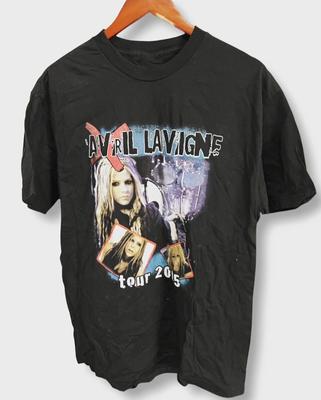 Vintage Avril Lavigne Tour Schwarz Farbe Baumwolle Alle Größen T-Shirt Unisex PP285