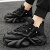 Spring new leather dad shoes platform student niche shoes leather sports