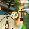 Gartenlichtkette 10m x 20 E27 Glühbirnen wasserdicht IP65 ganzjährig