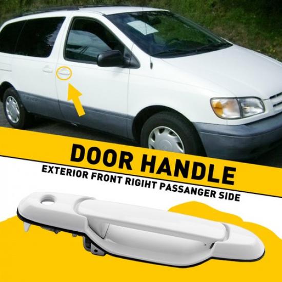 Front Right Passenger Exterior Door Handle White For 1998-2003 Toyota Sienna EOA
