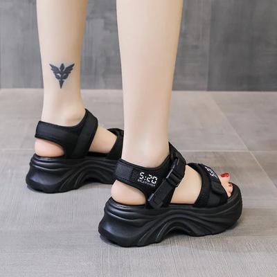 Fashion Rimocy Fashion Platform Sandals for Women Summer 2025 Thick Bottom Womens Walking Sandals Chunky Non Slip Beach Shoes Woman