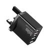 Fast Charger for Android & Apple - 3 USB + 2 Type-C Ports, Compatible with UK, US, EU.