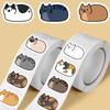 500PCS Kawaii Cartoon Cat Tuo Tuo Roll Stickers Skateboard Laptop Luggage Skateboard Phone Gift Waterproof Phone Cute Sticker