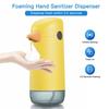 220ml Soap Dispenser Cartoon Duck Design Refillable Battery Operated Adjustable Storage ABS Automatic Induction Hand Sanitizer Dispenser for Kitchen