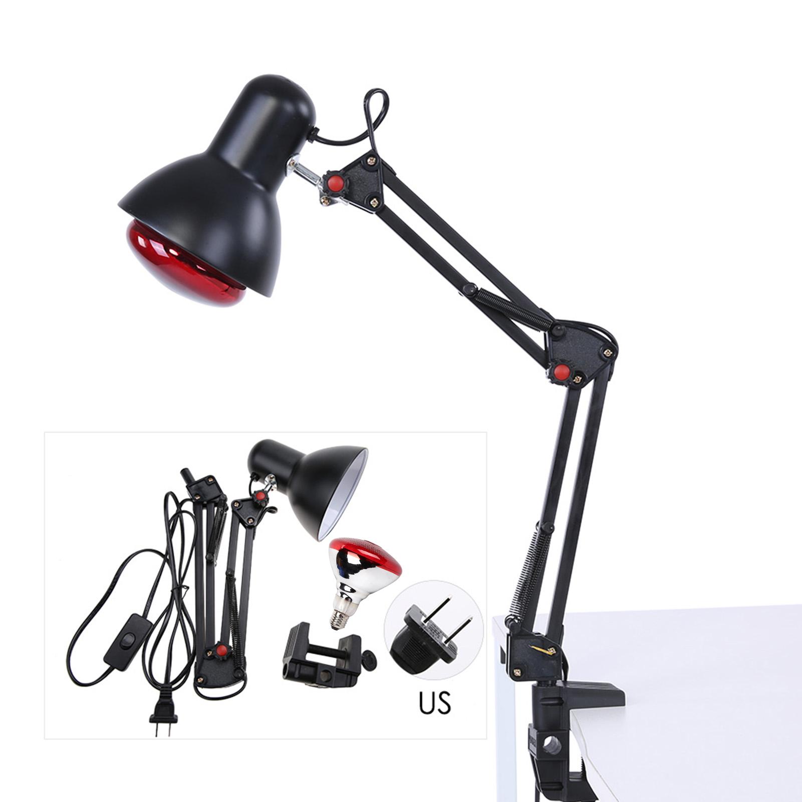 

Інфрачервона Теплова Фізіотерапевтична Лампа Світло для Теплової Терапії Знеболення Охорона Здоров я Чорна US