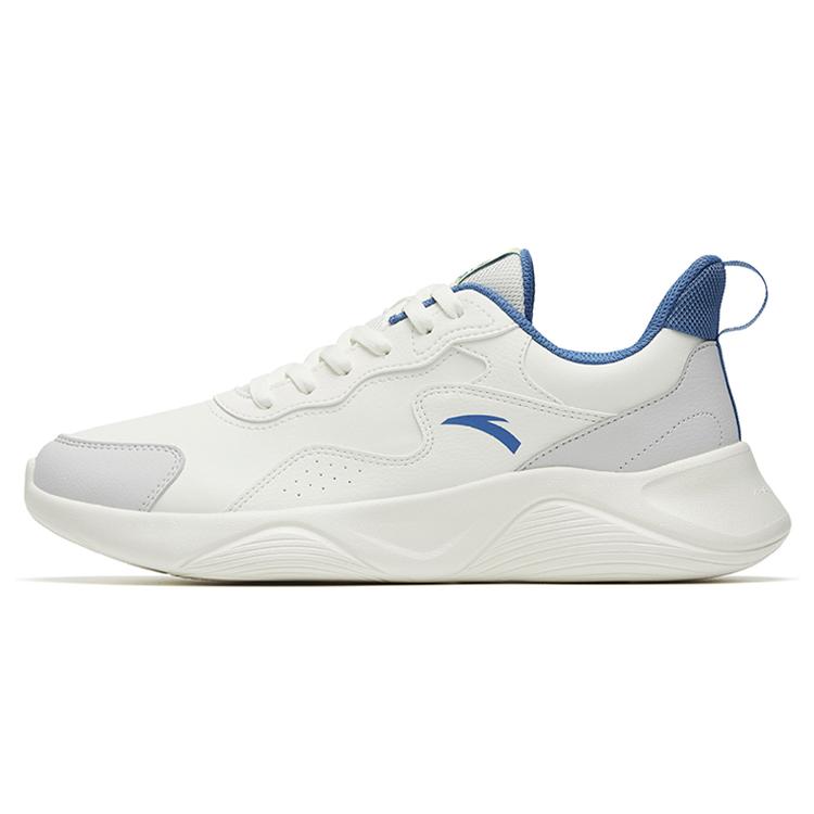 

Anta Textile, Synthetic Leather Cushioning Abrasion Resistant Support Low top Running Shoes Men s White Gray 912245527-3 44.5