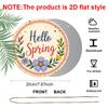 2D Flat 1pc 8X8 Inch Retro Spring Flower Round Metal Wall Decoration-aluminum Retro Pendant, Suitable for Indoor and Outdoor Decoration, Such As