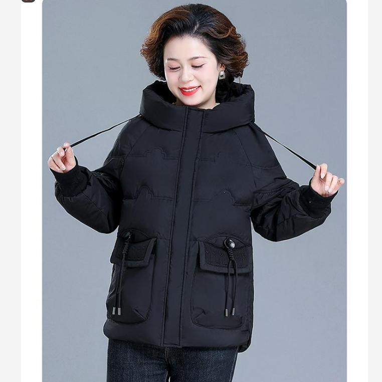 Plus Size Thin Padded Jacket, Short Down Jacket, Winter Clothes, Middle-aged and Elderly Winter Clothes, Women's Models