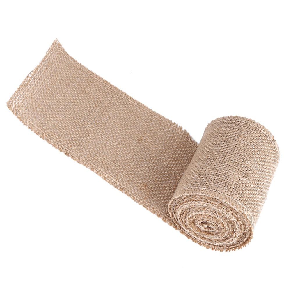 Yellow Jute Roll 3Meter Burlap Fabric Webbing Burlap Roll Craft Projects