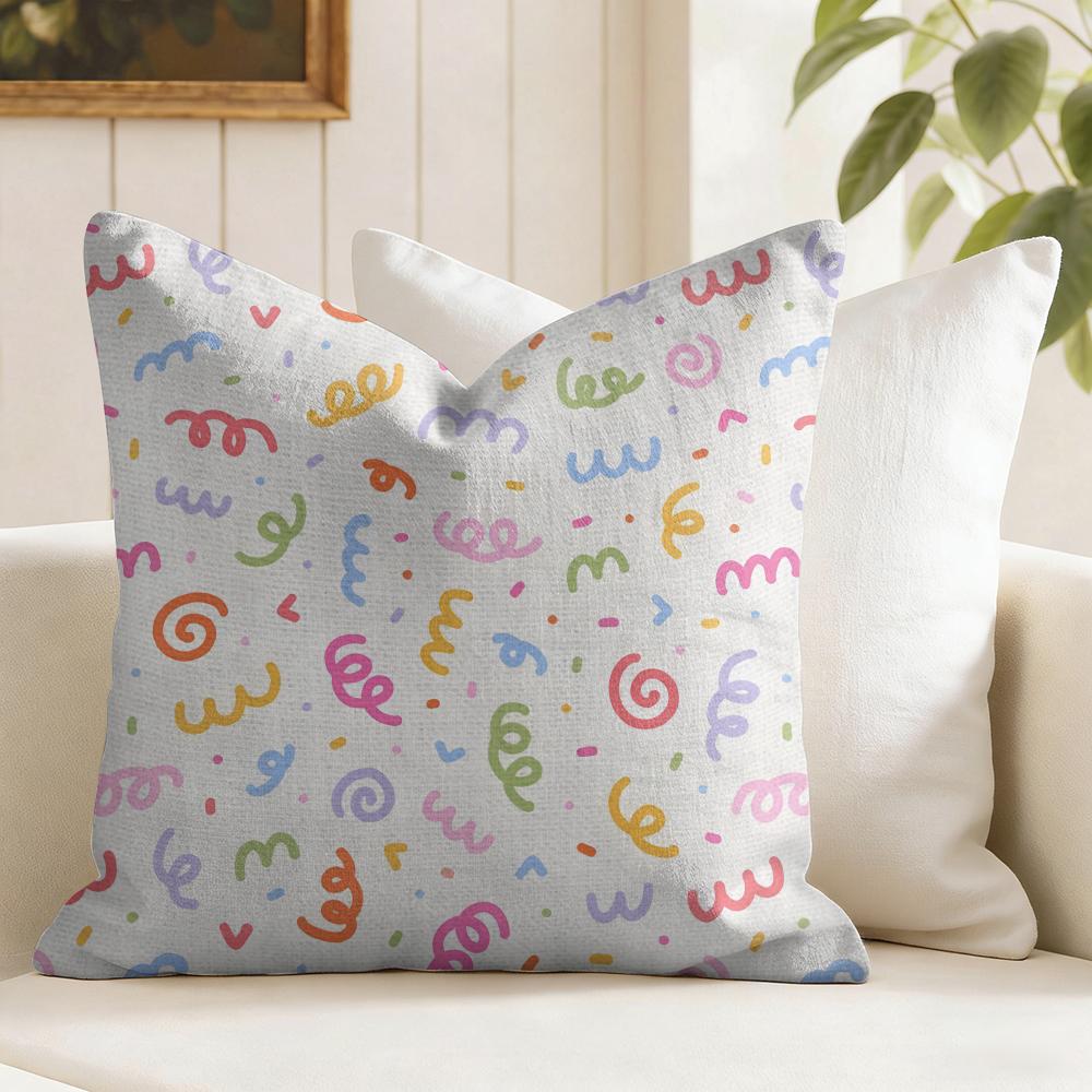 Rainbows and hearts Cushion Cover Natural Linen Double Sided Print Throw Pillow Case for Sofa Couch Home Decor