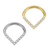 Elegant Hinged Segment Hoop Unique Nose Piercing Unisex Body Jewelry Nose Rings G23 Titanium Material Suitable for Nose