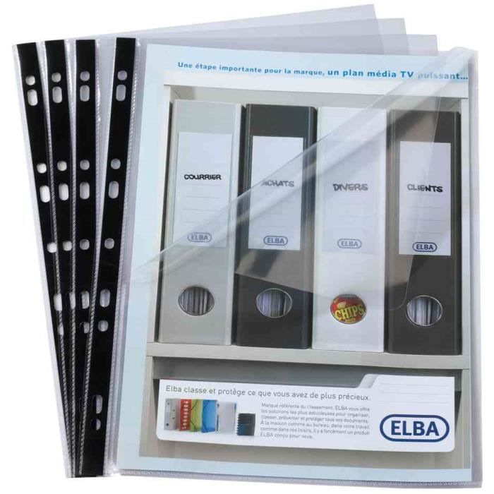 Perforierte Mappe - ELBA - A4 - Transparent - 10 Stück - PP 0,07 mm