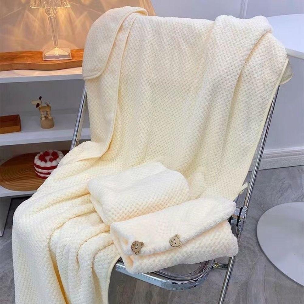 Absorbent Coral Fleece Bath Towel Microfiber Pool Towel Practical Beach Towel  Bathroom