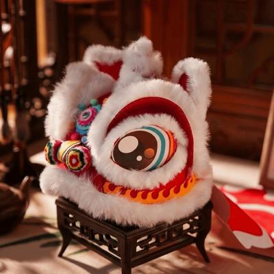 Plush Handmade Headwear Non Woven Headwear Props Creative Lion Dance Hat  Festival Atmosphere